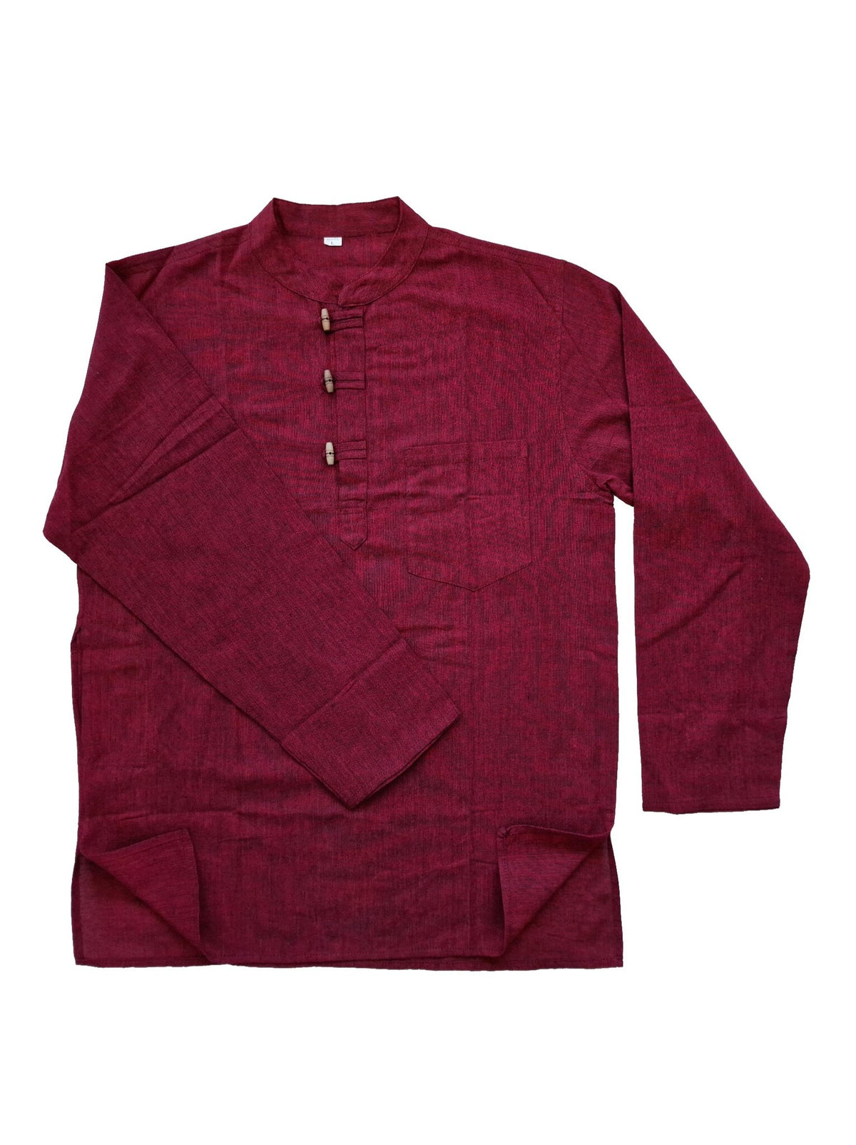 Unisex Hemd aus Baumwolle, kastanienbraun