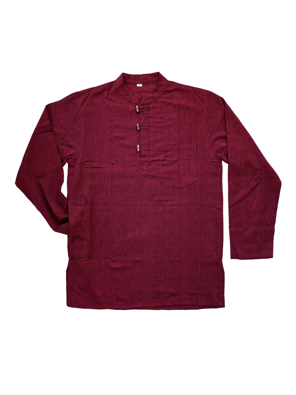 Unisex Hemd aus Baumwolle, kastanienbraun