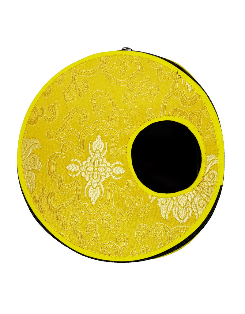 Round Brocade Box For Singing Bowl