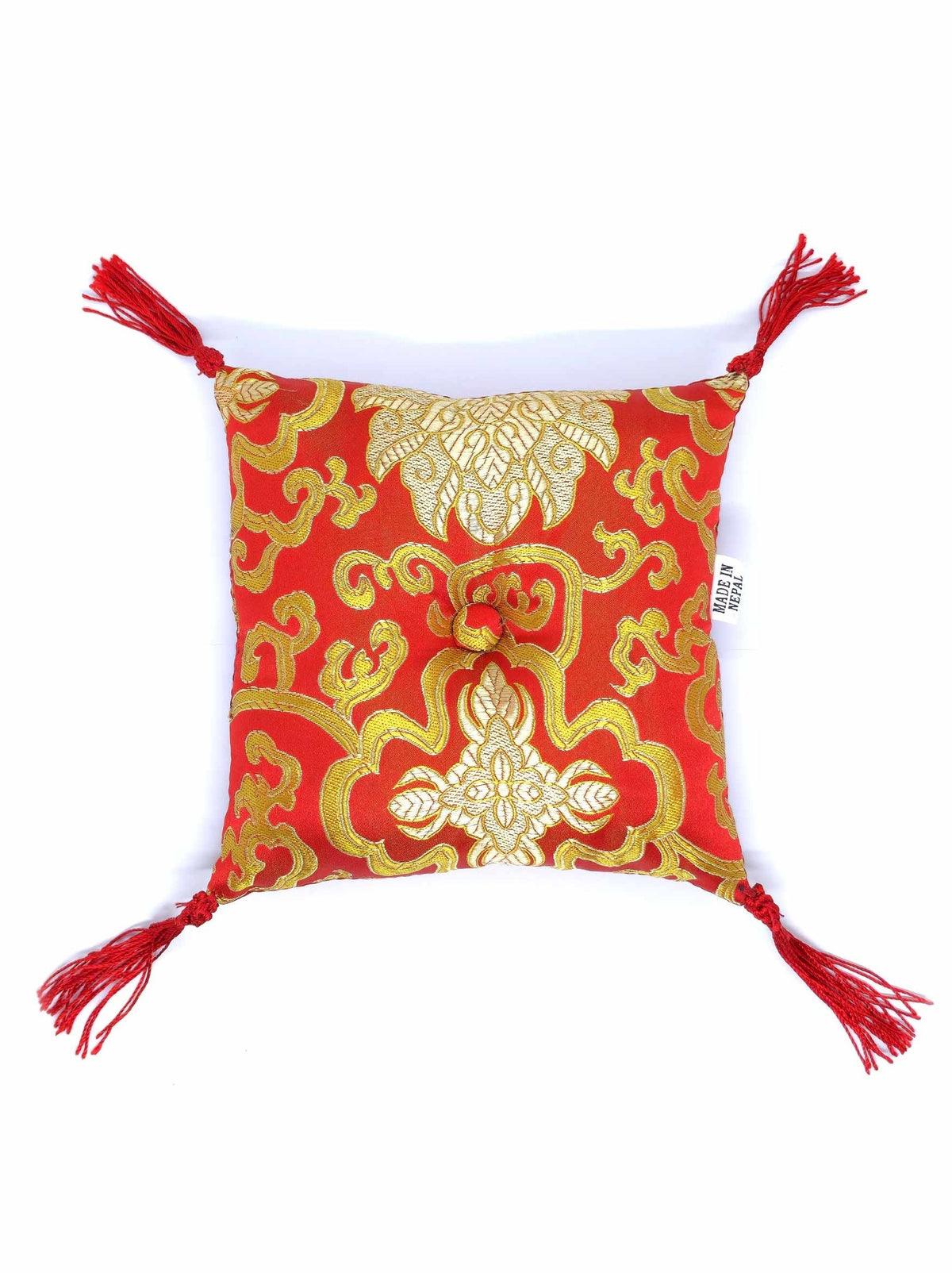 Singing Bowl Cushion Square, Red