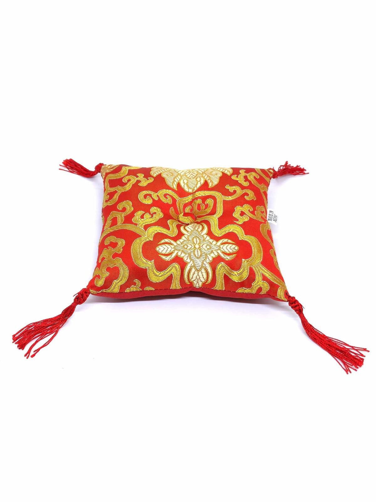 Singing Bowl Cushion Square, Red