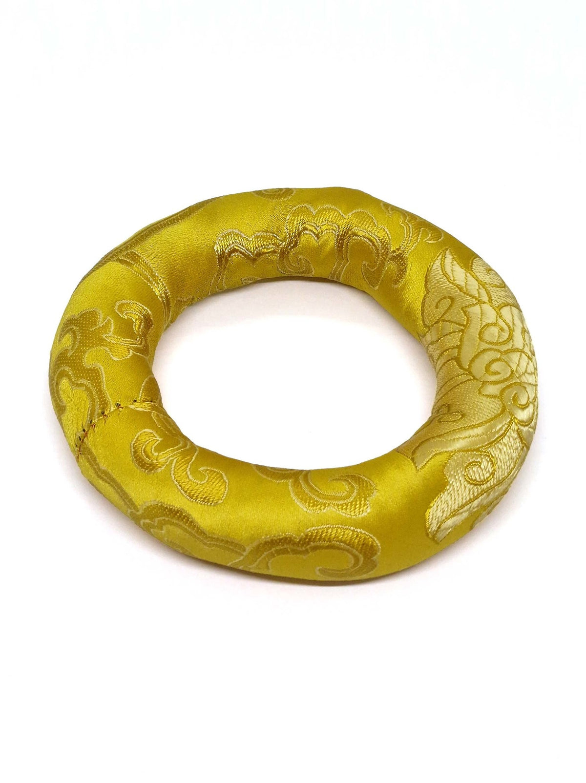 Singing Bowl Ring Cushion Yellow