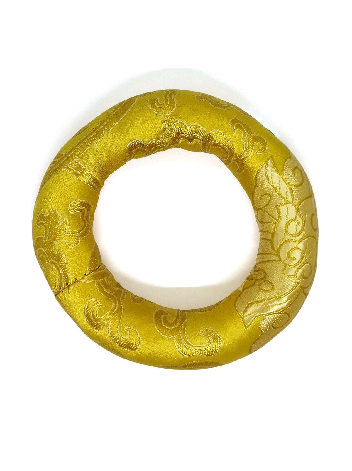 Singing Bowl Ring Cushion Yellow