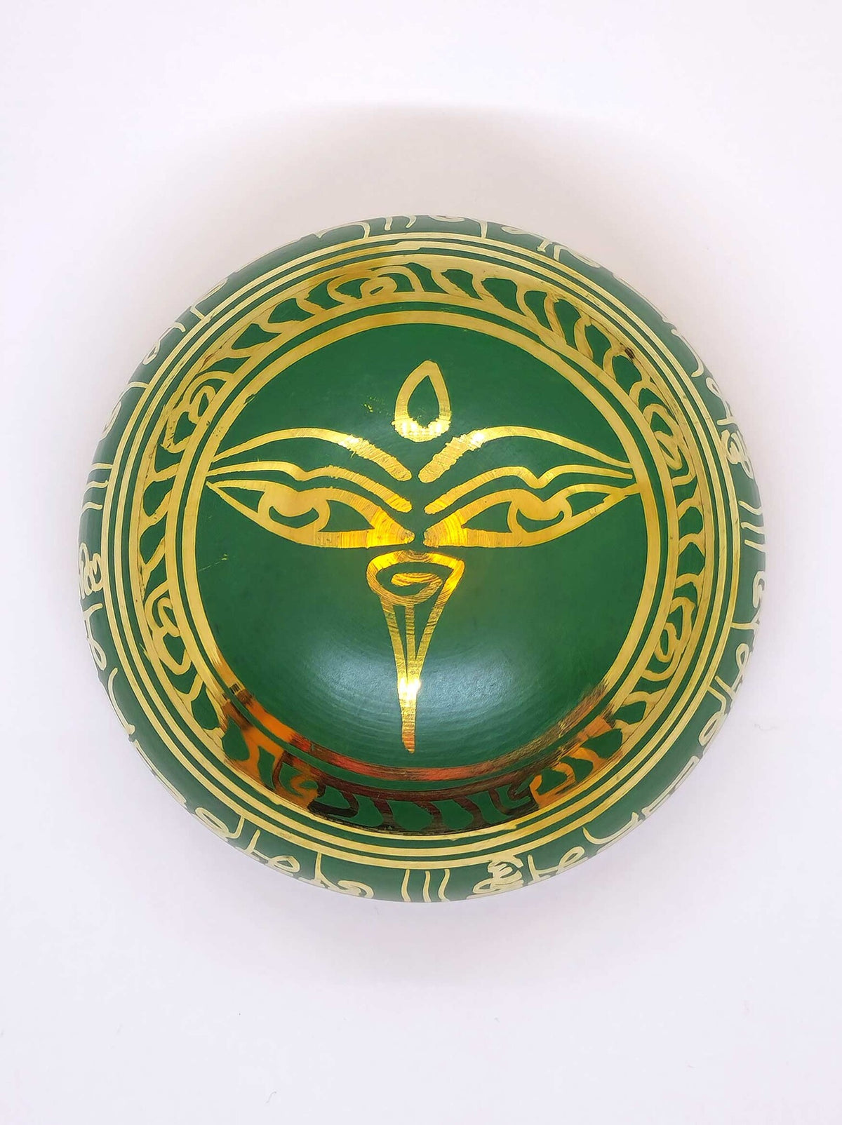 Bol chantant tibétain Om Mani Padme Hum, avec mailloche en bois, Ø 8 cm, 180 g