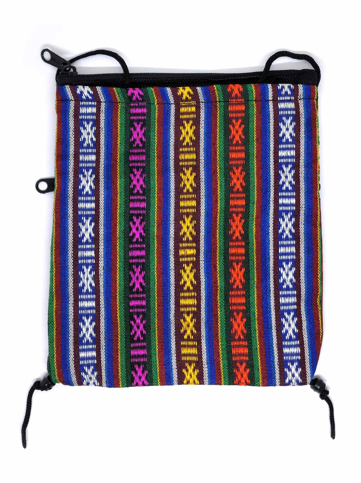 Petite sacoche tibétaine à bandoulière en brocart de soie à mandala, bleue