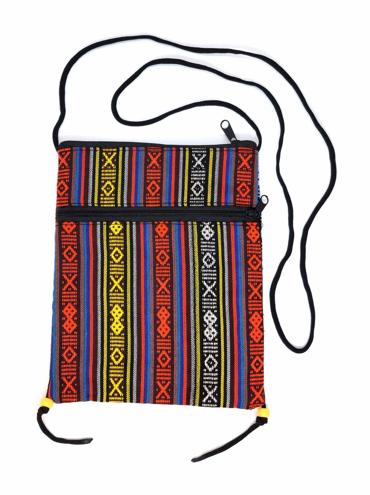 Sacoche tibétaine à bandoulière en coton, Shigatse, pratique, légère, au dessin traditionnel
