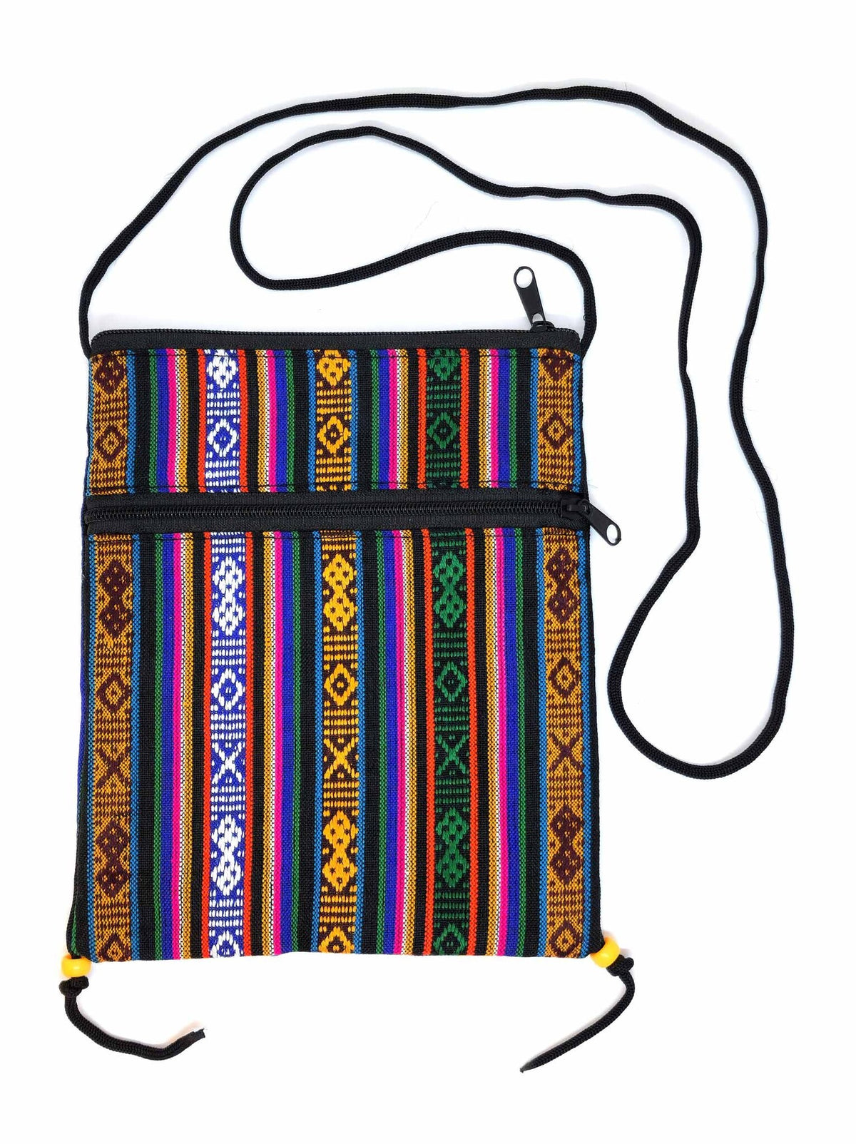 Sacoche tibétaine à bandoulière en coton, Yarlung, faite main, à motifs traditionnels