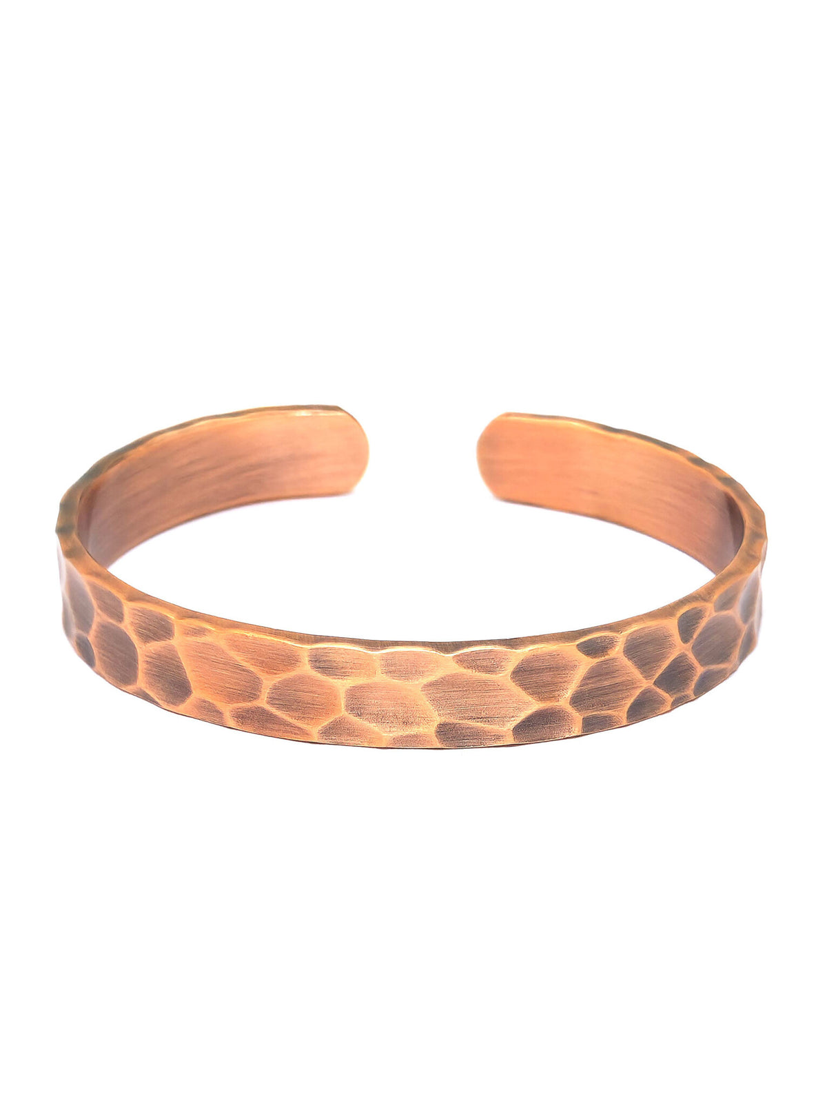 Bracciale in rame rigido con martellato struttura