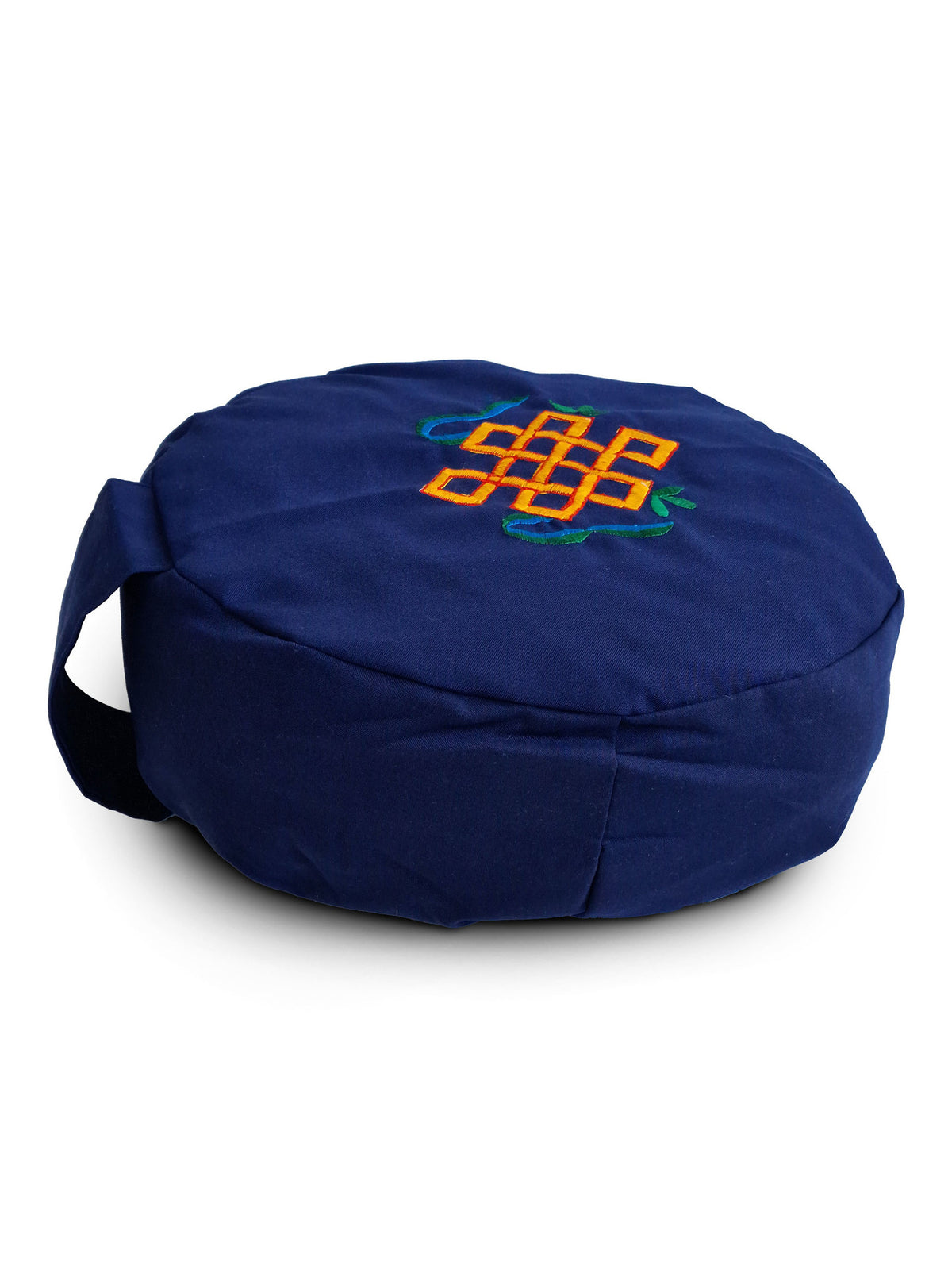 Round-Shape Meditation Cushion With Endless Knot