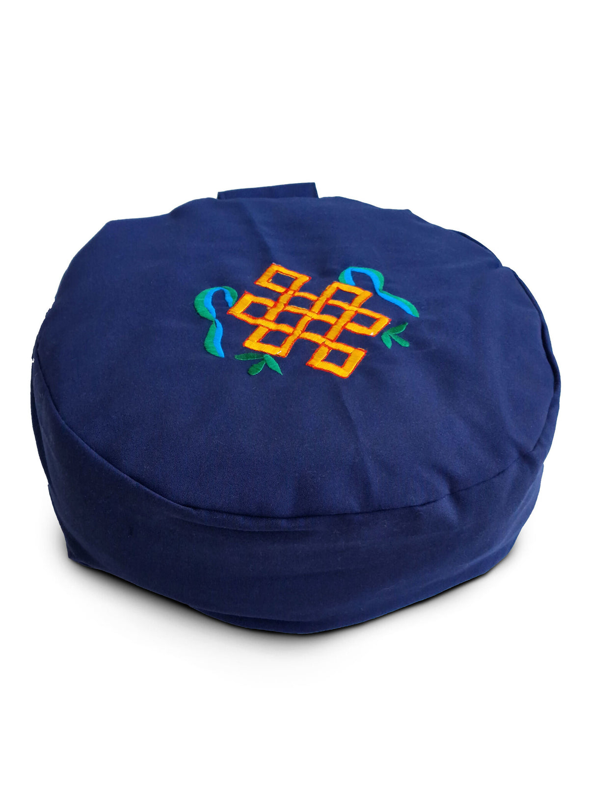 Round-Shape Meditation Cushion With Endless Knot