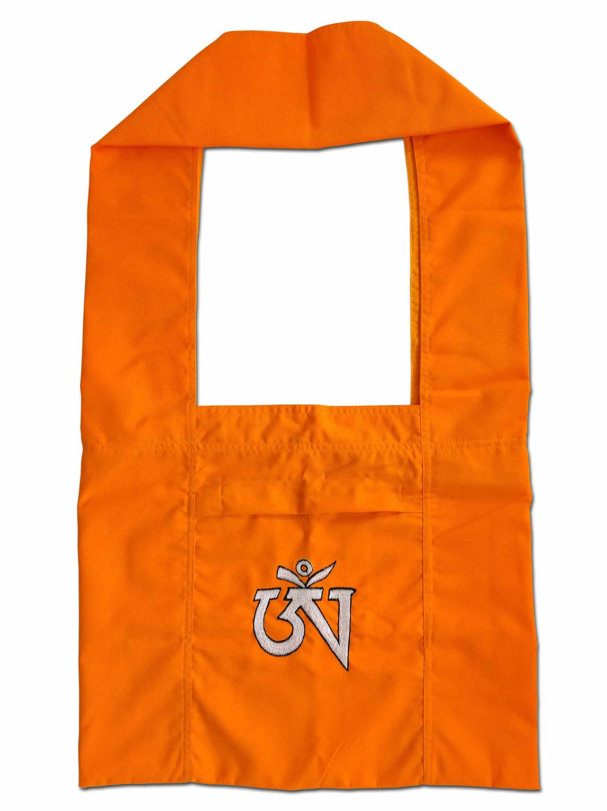 Sacoche de moine tibétaine avec broderie "Om", orange