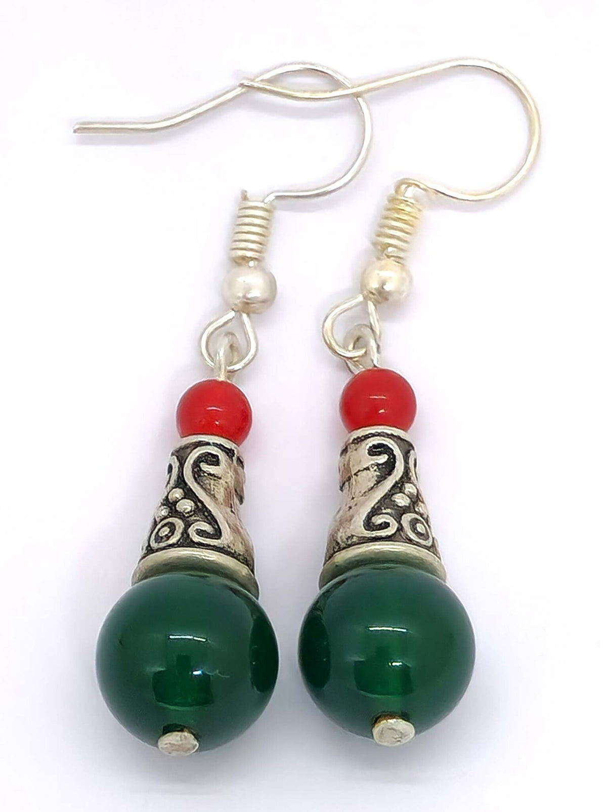 Tibetan Vintage Earrings Drop Beads