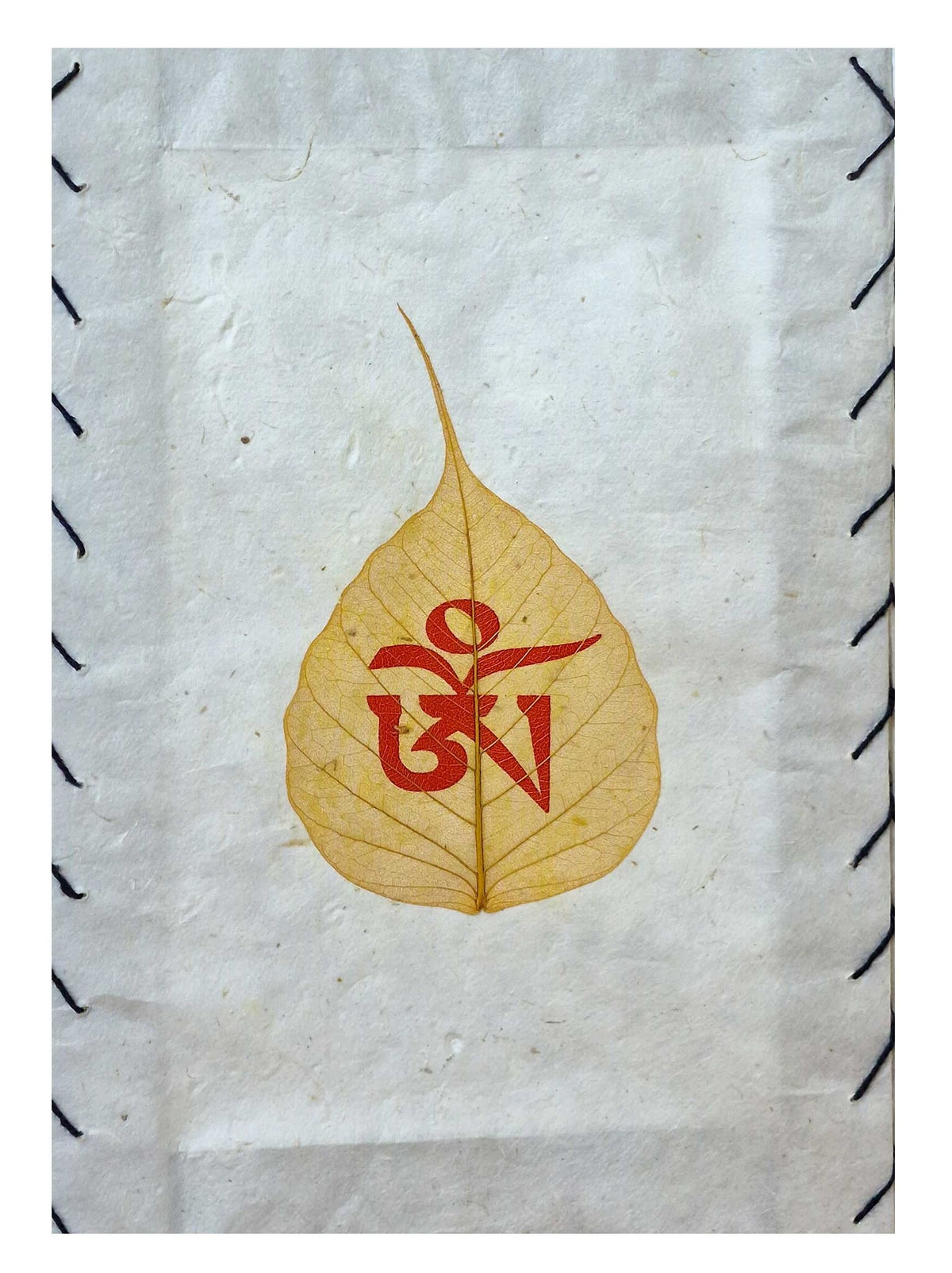 Lokta Paper Lampshade With OM And Bodhi Leaves