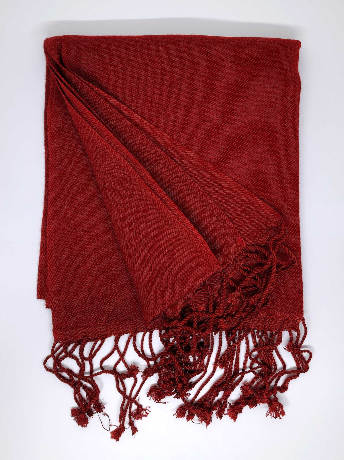Castano tibetano foulard, miscela in Pashmina e seta, 30 x 150 cm