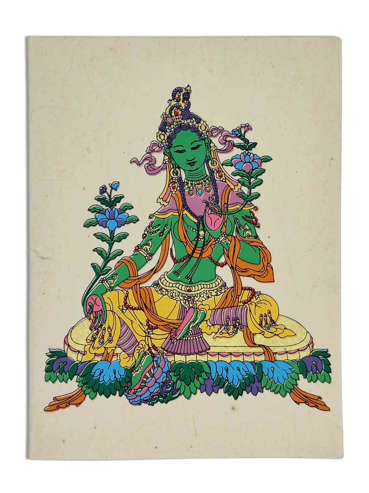 Tibetan Greeting Card Green Tara