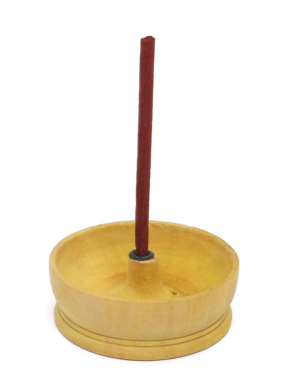 Räucherstäbchenhalter aus Holz, rund
