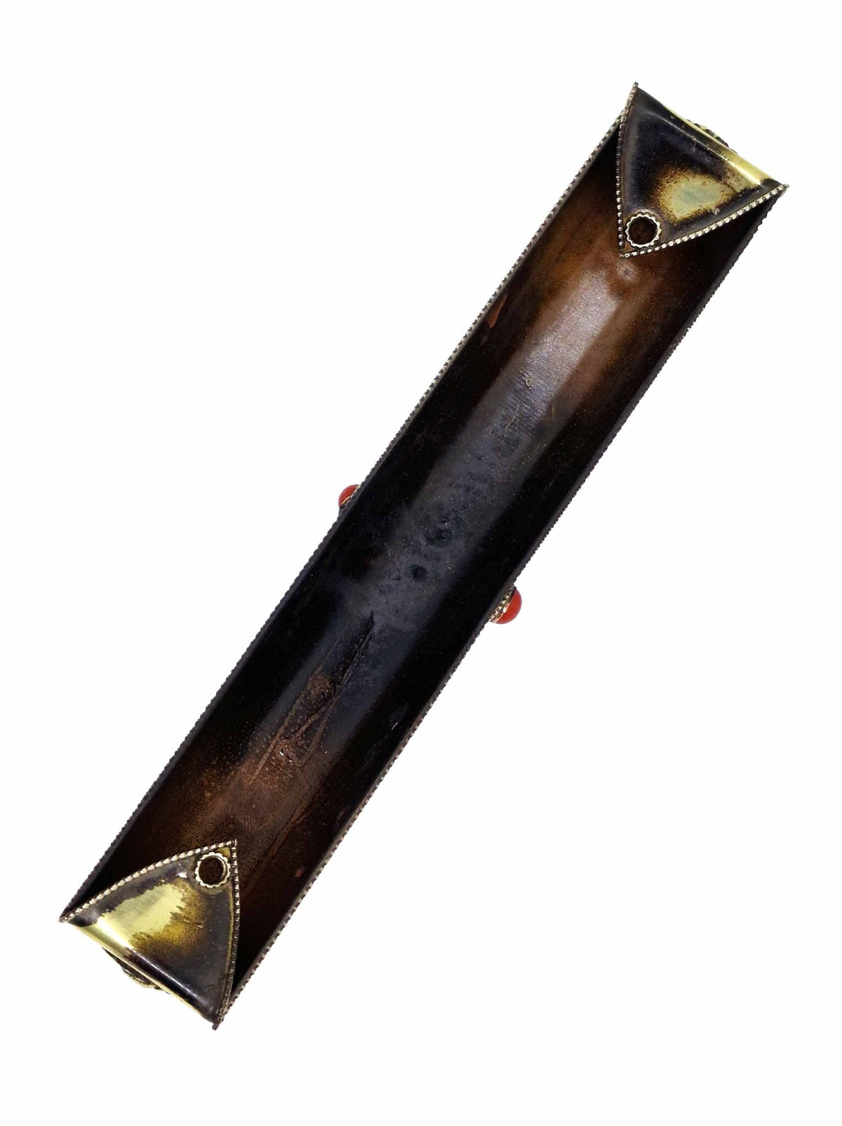 Tibetischer Räucherstäbchenhalter Mani Mantra aus Kupfer