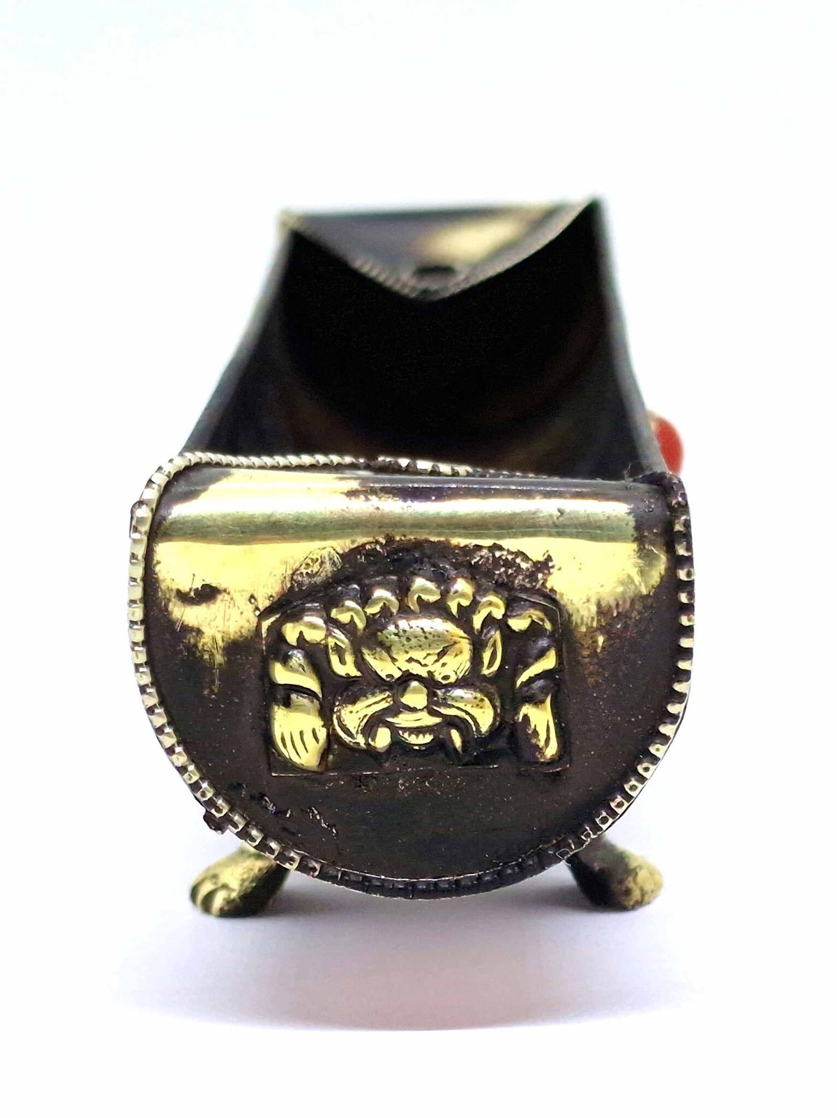 Tibetischer Räucherstäbchenhalter Mani Mantra aus Kupfer