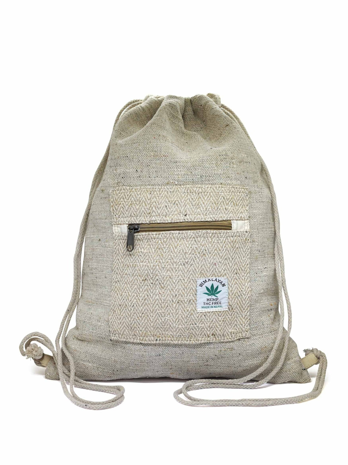 Sac à dos à cordon en chanvre et coton de l'Himalaya
