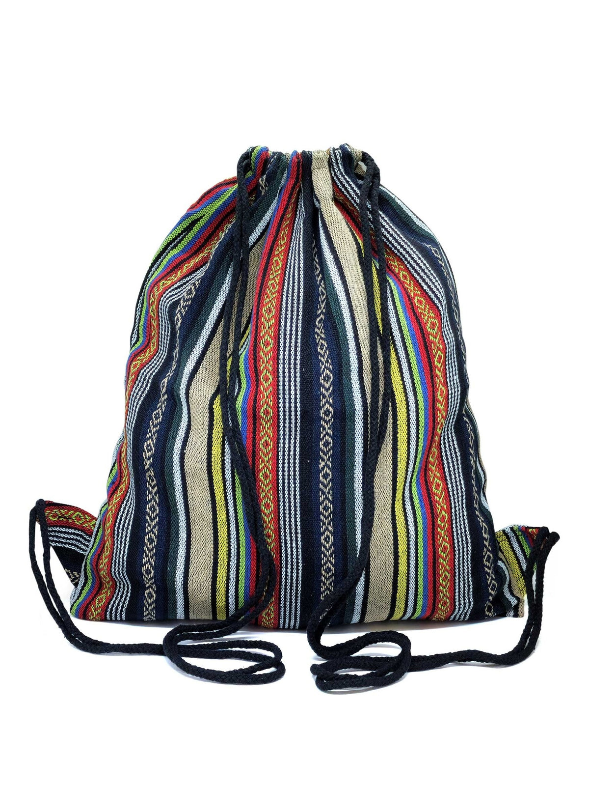 Sac à dos tibétain à cordon Ngonag en coton gheri
