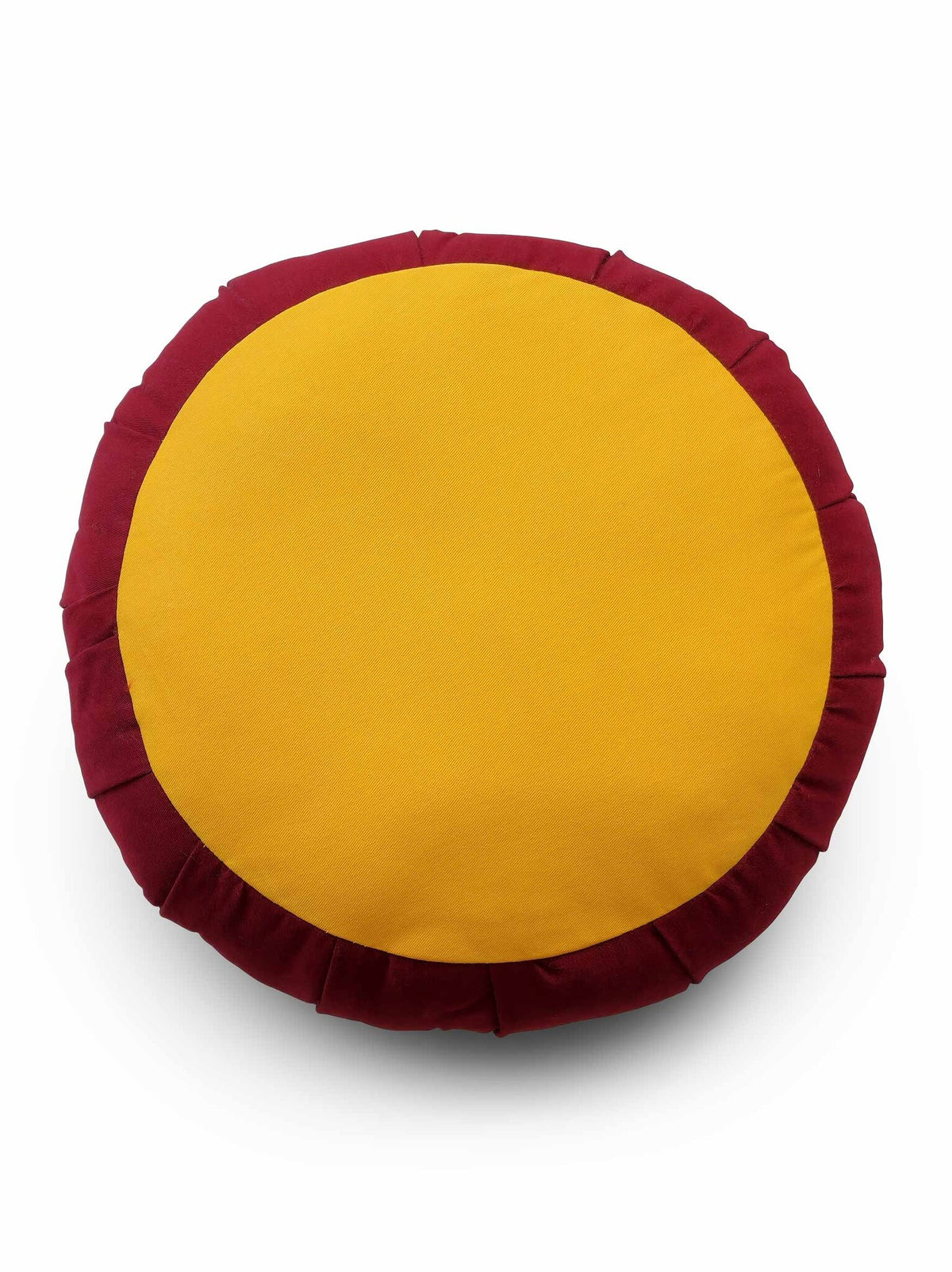 Tibetan Zafu Round Meditation Cushion, Made of Cotton and Filled with Kapok, 28x17cm
