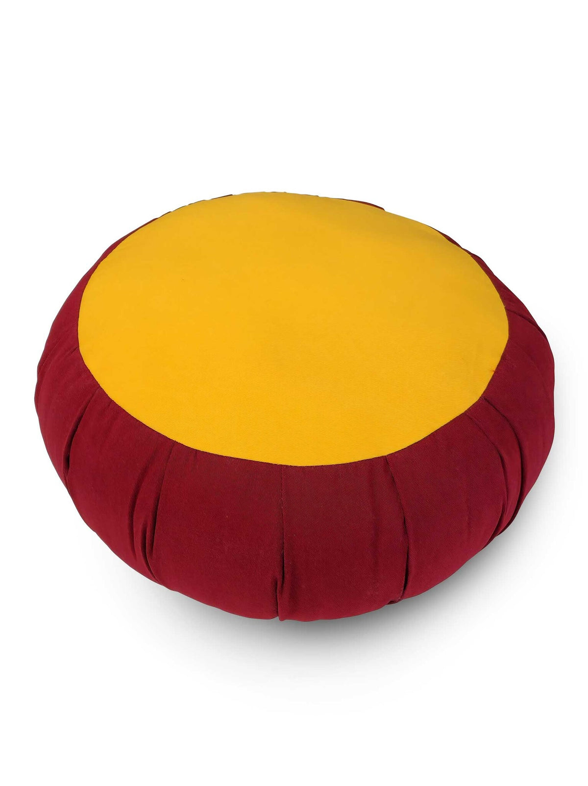 Tibetan Zafu Round Meditation Cushion, Made of Cotton and Filled with Kapok, 28x17cm