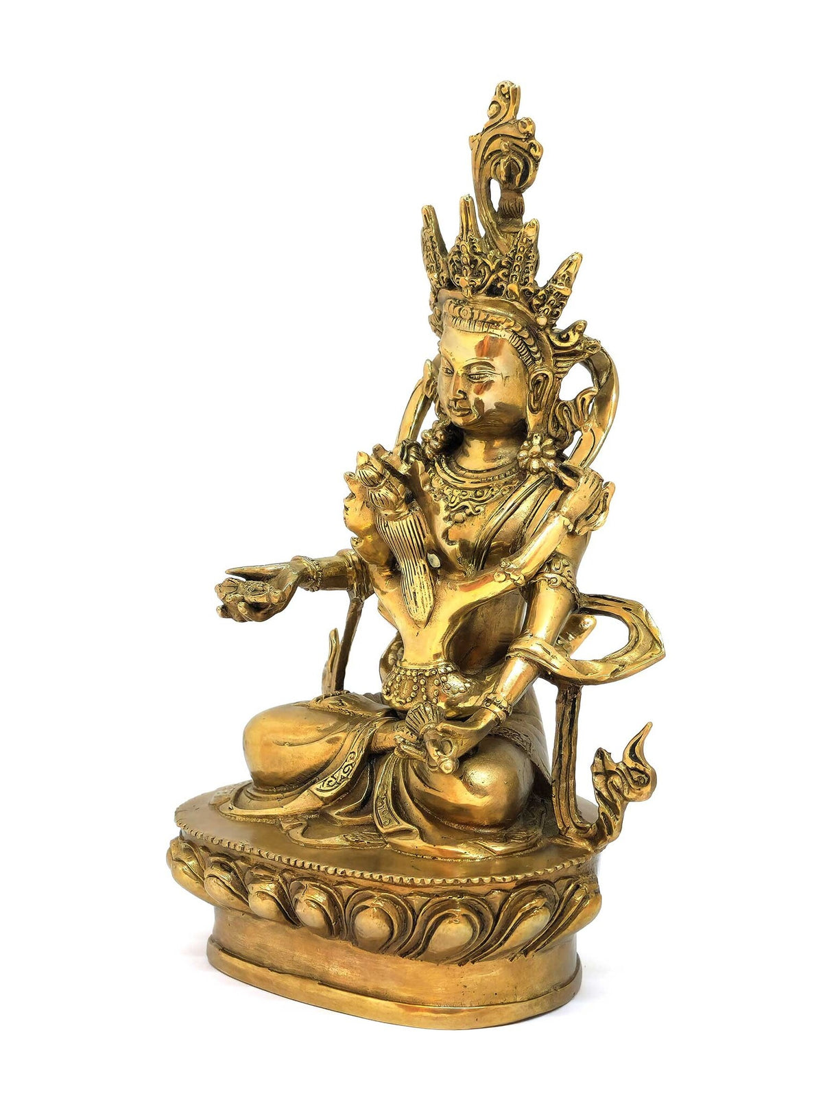 Tibetan Dorje Sempa Yab-Yum Statue, Symbol of Purity, Compassion and Enlightenment, 19cm
