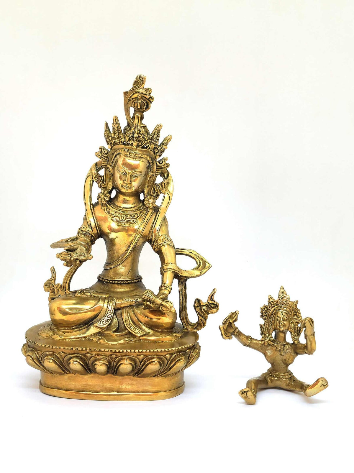 Statua di dorje tibetano Sempa Yab-Yum, simbolo di purezza, compassione e illuminazione, 19cm