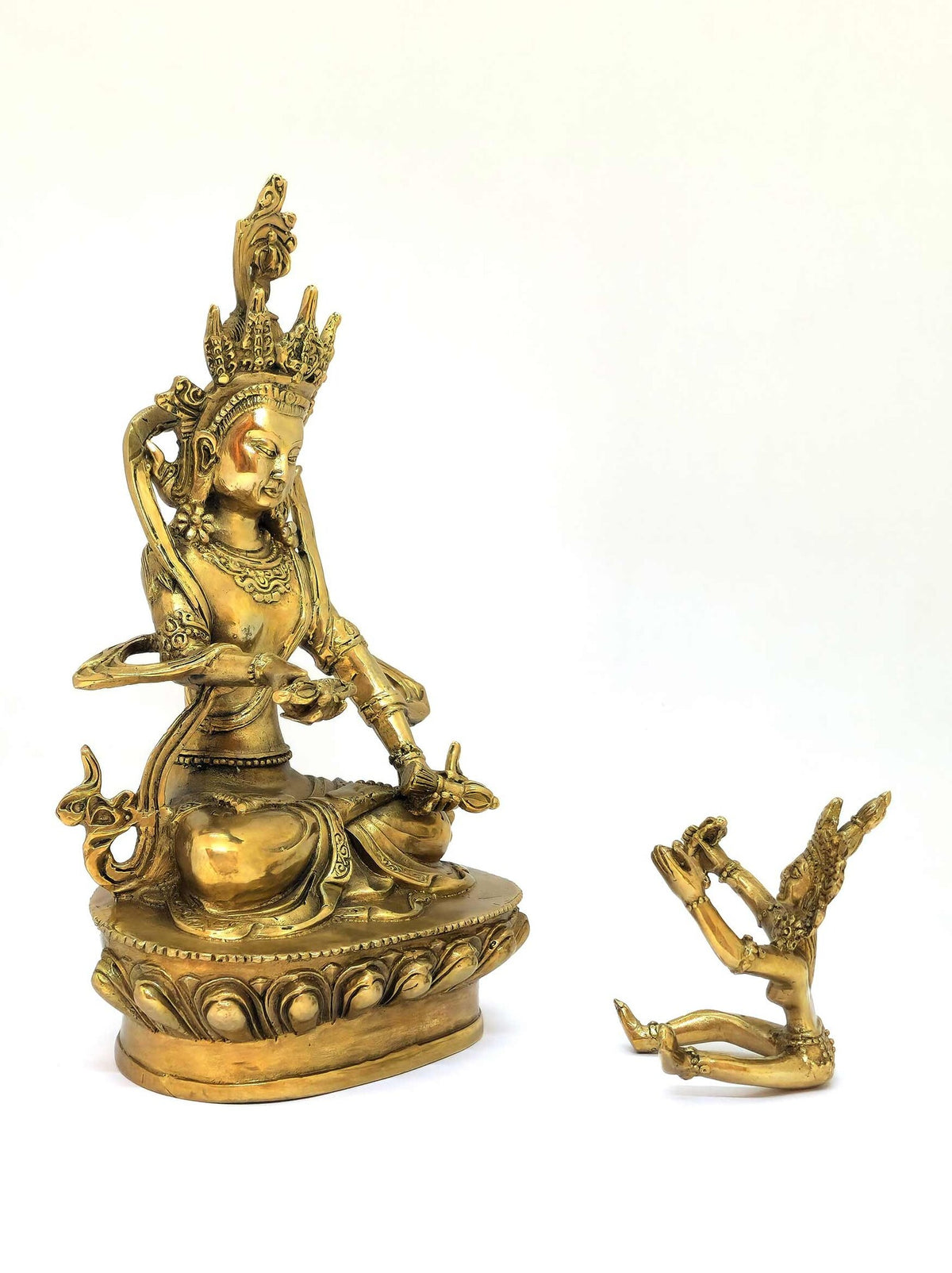Statua di dorje tibetano Sempa Yab-Yum, simbolo di purezza, compassione e illuminazione, 19cm
