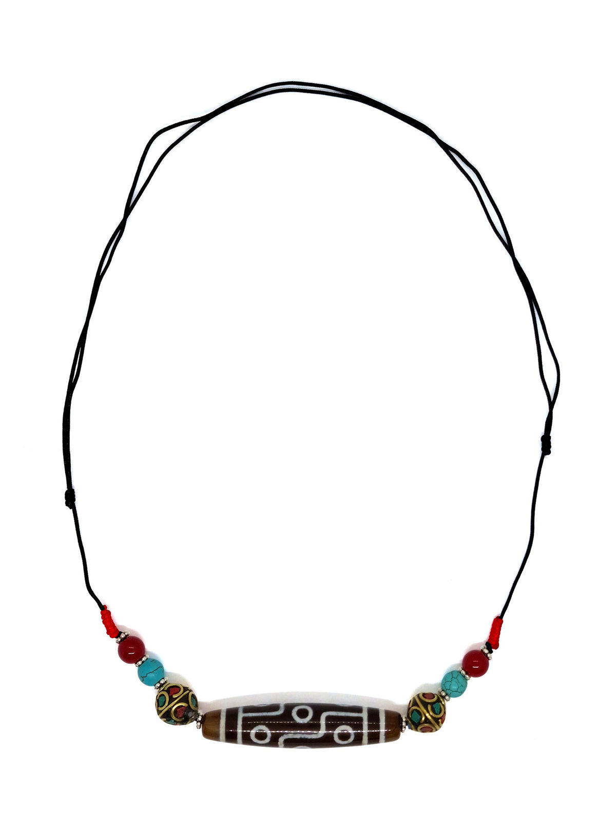 Halskette Dzi 9-Auge Anhänger