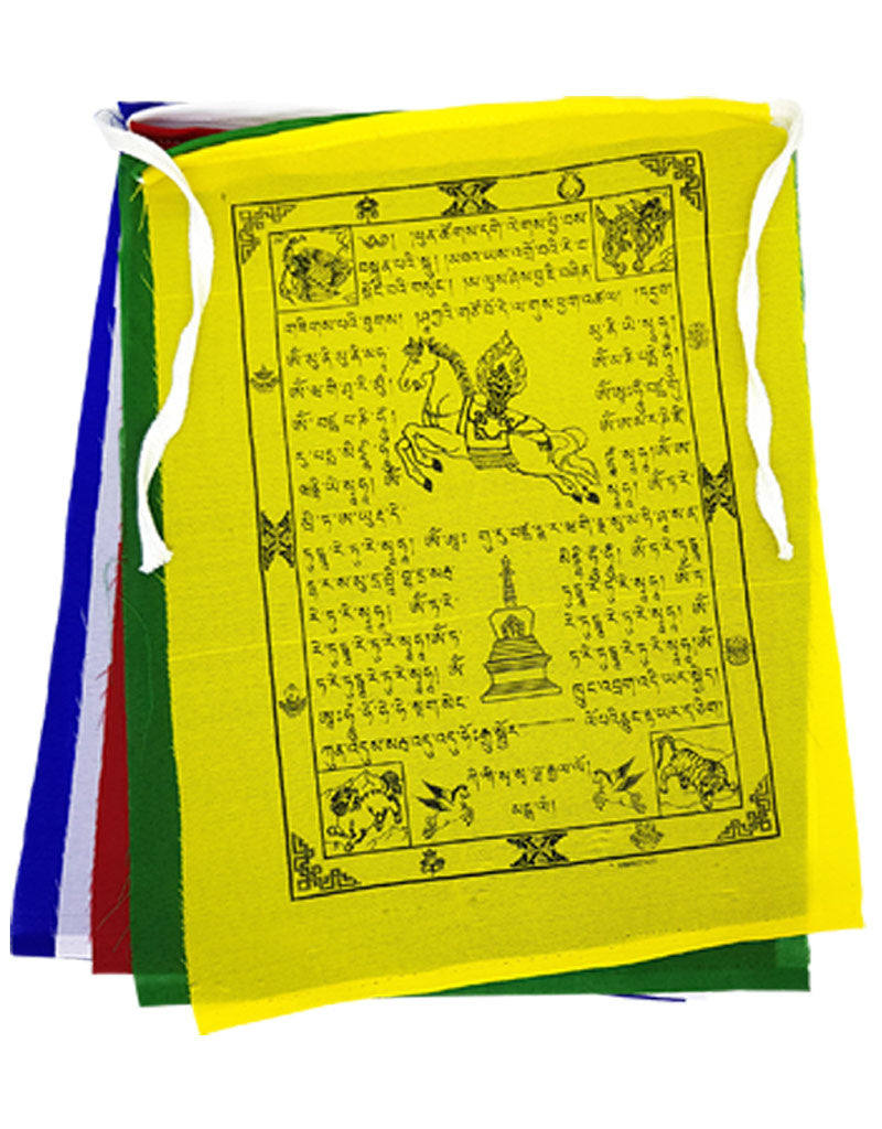 Tibetan Polyester Prayer Flags, XL, 26 x 34 cm, 1 to 7 Meters