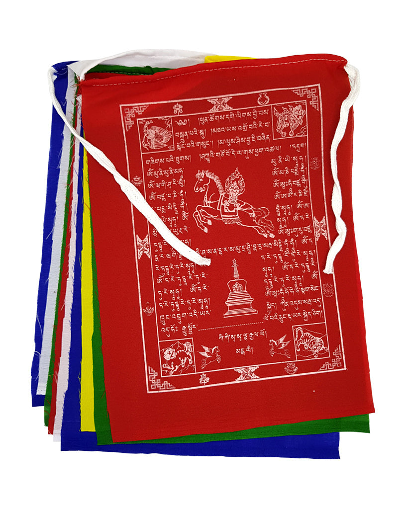 Tibetan Polyester Prayer Flags, XL, 26 x 34 cm, 1 to 7 Meters