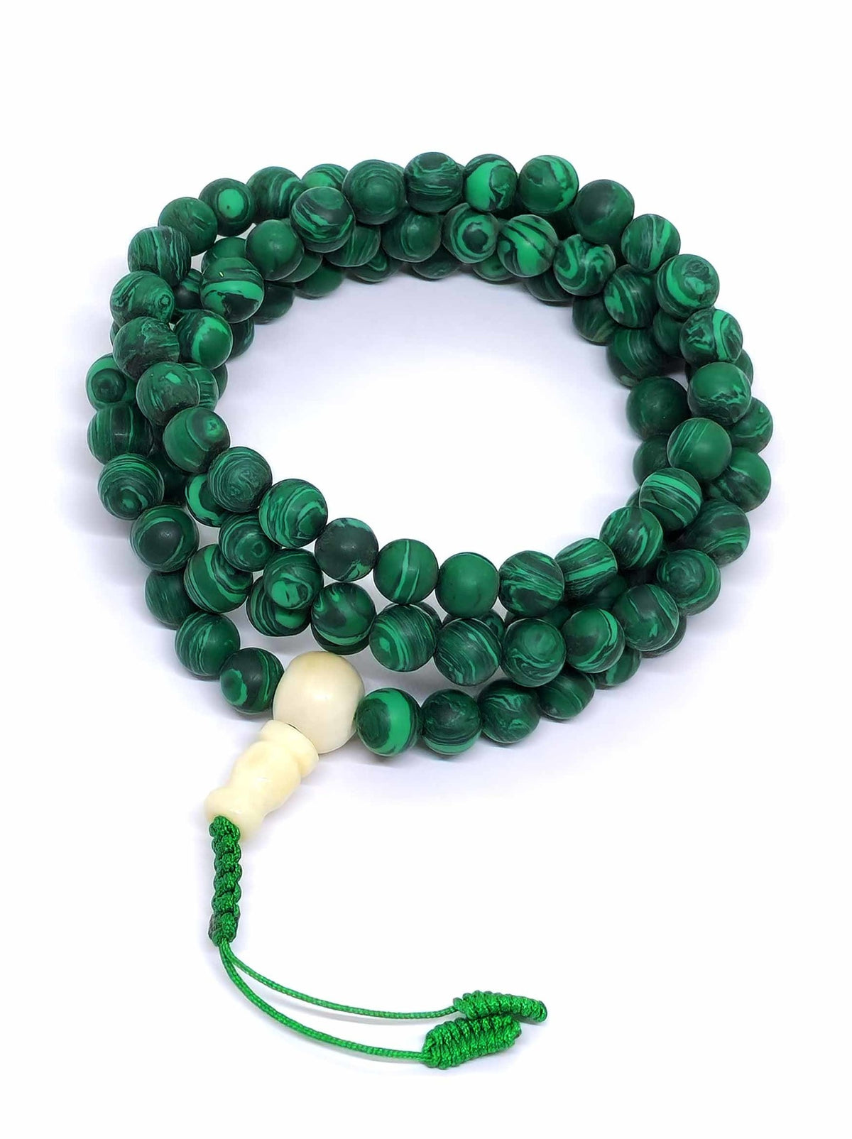Tibetan Prayer Beads Mala Malachite