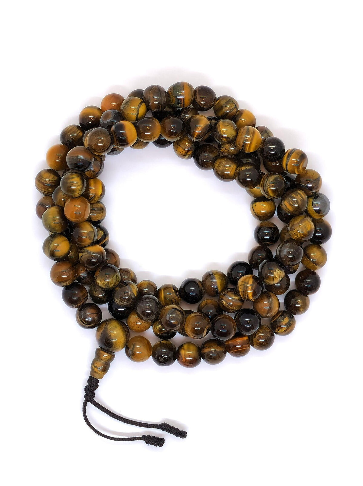 Tibetan Prayer Beads Tiger Eye Stone