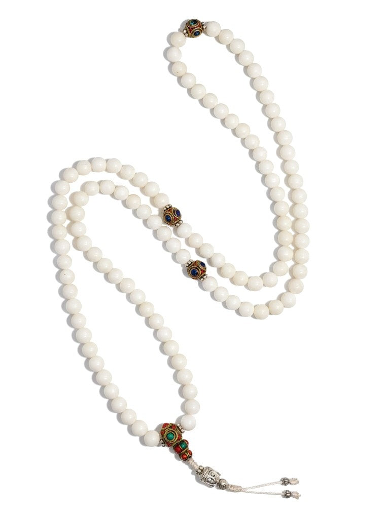 Tibetan Prayer Beads Conch Shell Mala