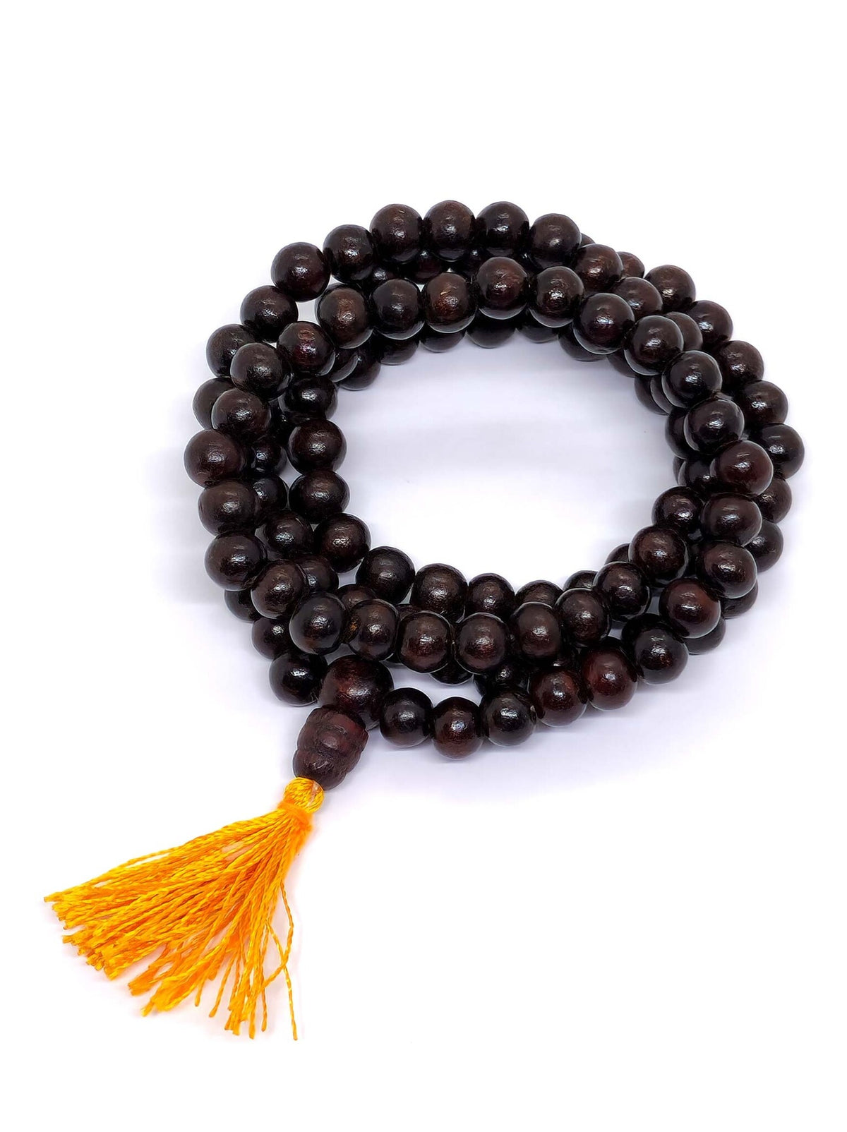 Mala tibetana in palissandro con nappa