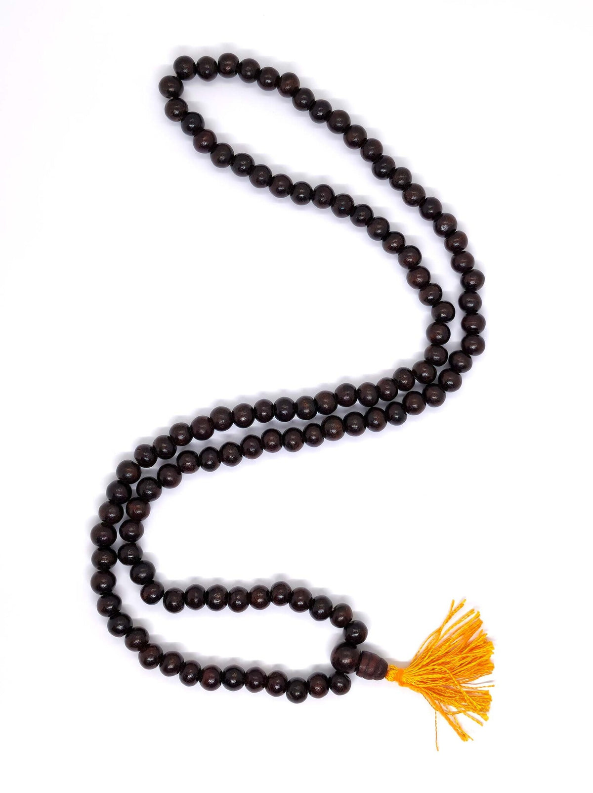 Mala tibetana in palissandro con nappa