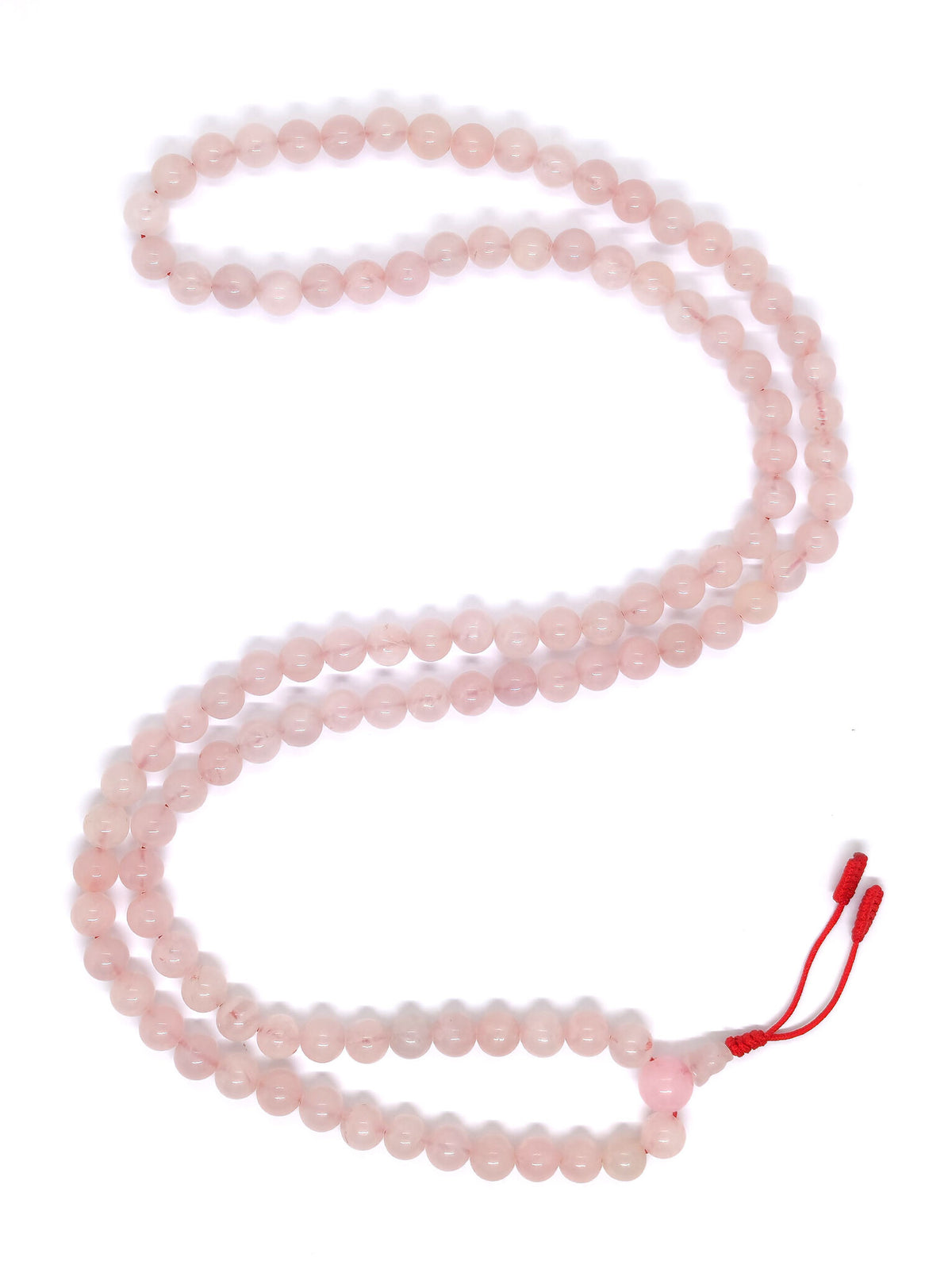 Mala tibétain quartz rose, 108 perles