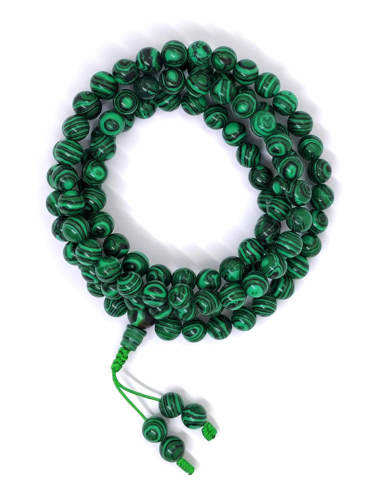 Tibetan Prayer Beads Mala Malachite