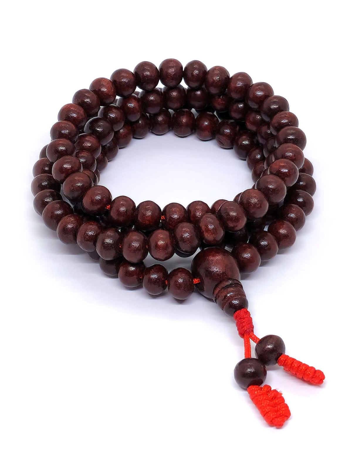 Tibetan Prayer Beads Red Wood Japa Mala