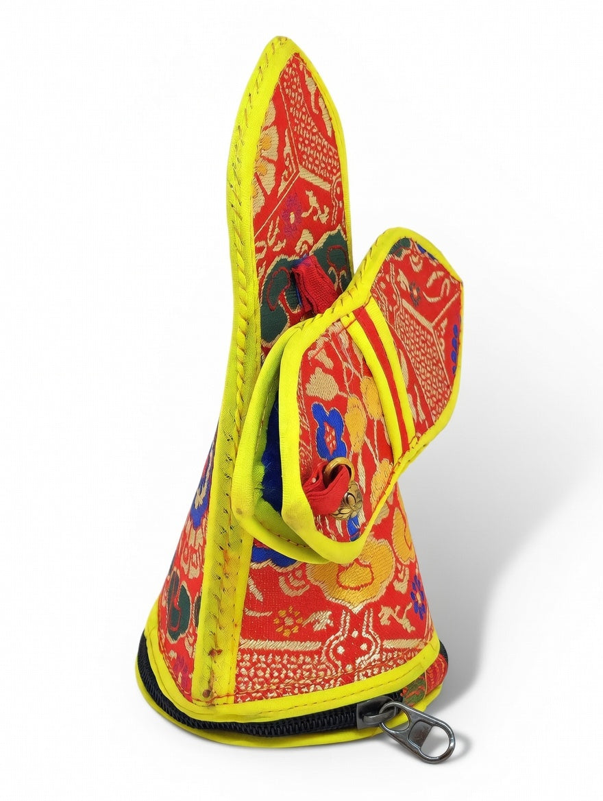 Tibetan Bell and Dorje Cover with Zipper, Brocade