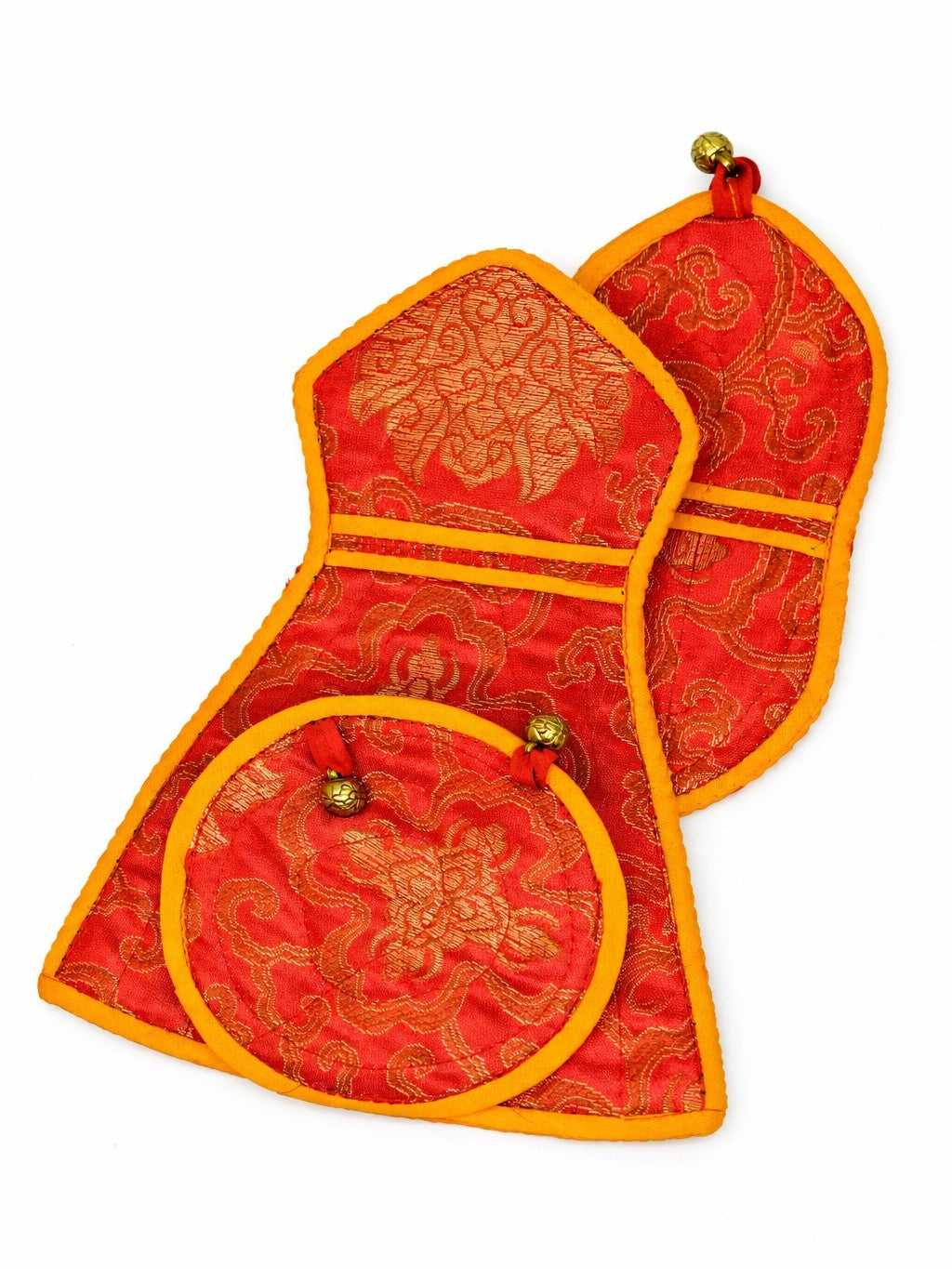 Tibetan Bell and Dorje Cover, Silk Brocade