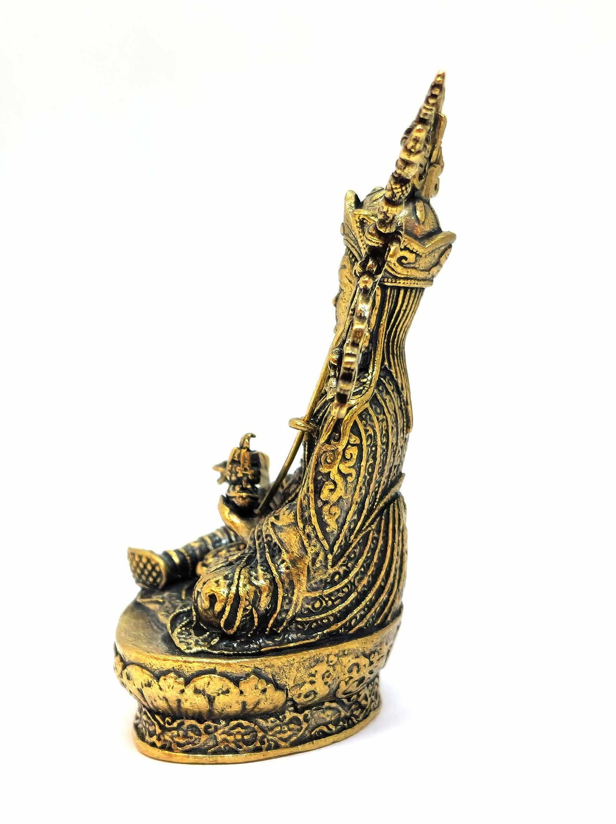Tibetische Guru Rinpochen Statue aus Kupfer, Symbol der Weisheit und Schutz, 6.5cm
