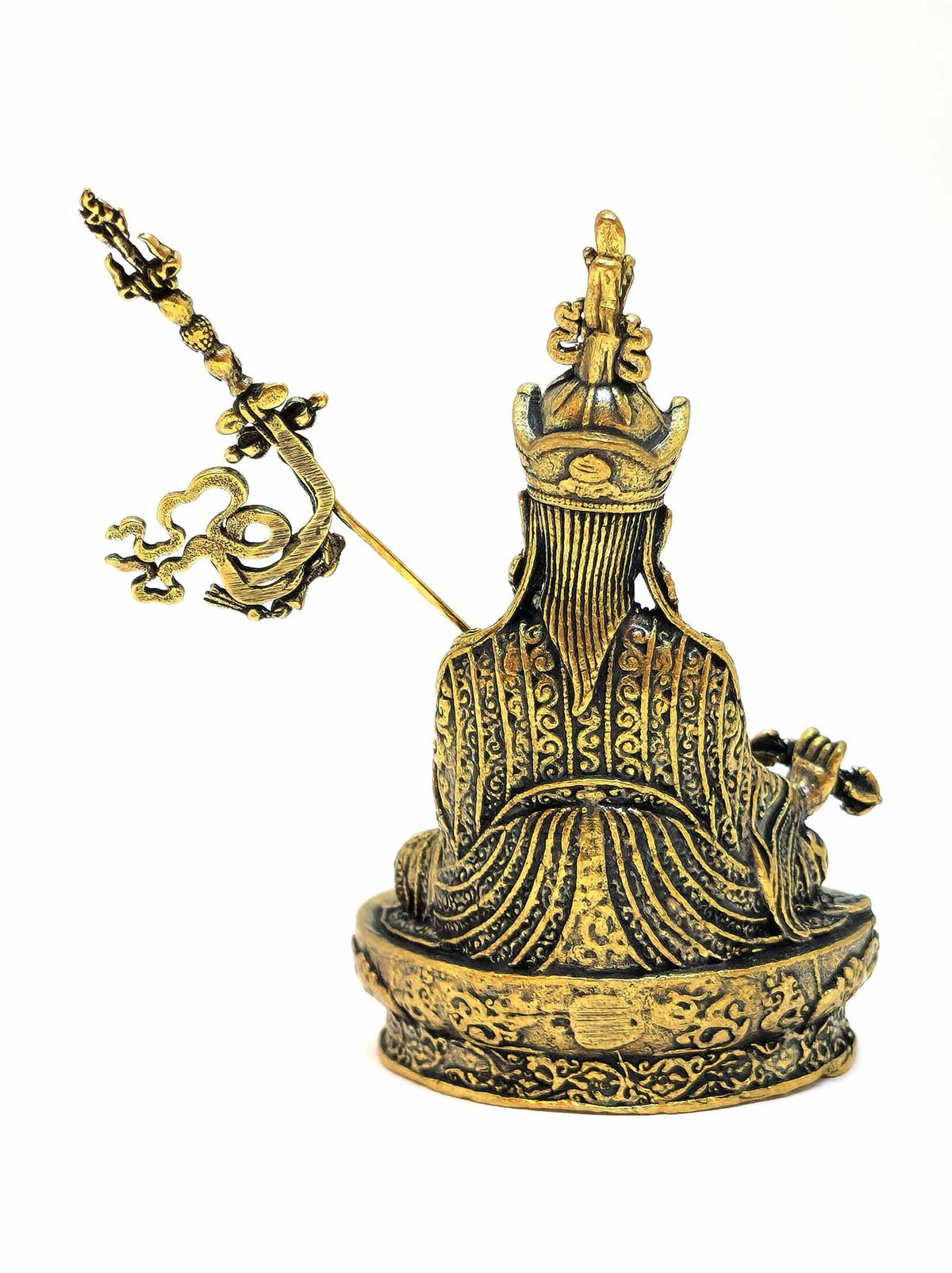 Tibetische Guru Rinpochen Statue aus Kupfer, Symbol der Weisheit und Schutz, 6.5cm