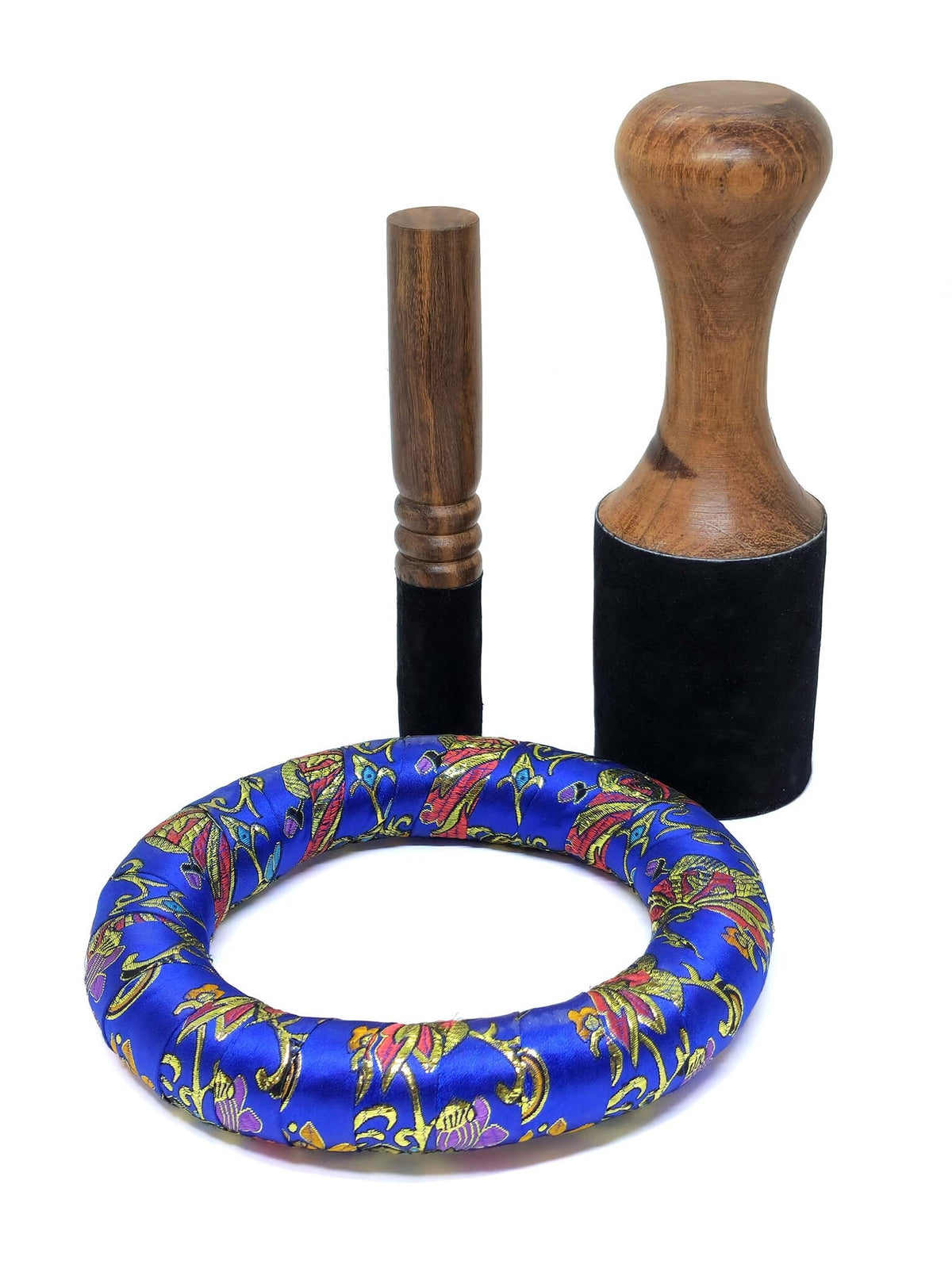 Bol chantant tibétain fait main, mantra et Bouddha gravés, Ø 25 cm, 2 kg