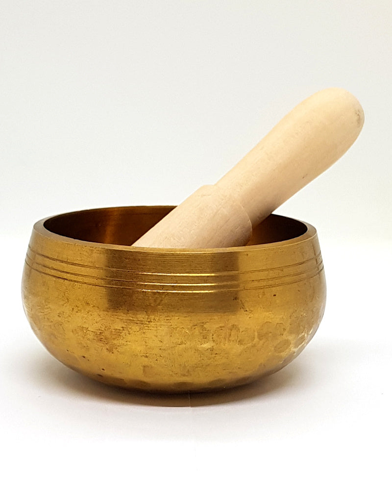 Tibetan Singing Bowl with Mallet, Ø 7.5cm, 200g