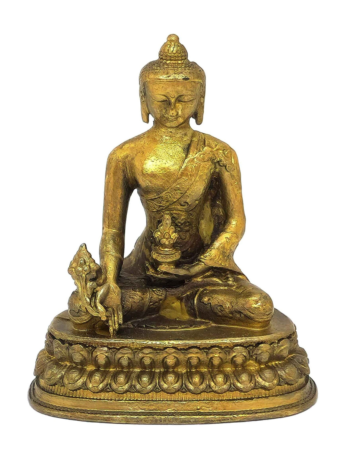 Tibetan Medicine Buddha Statue Copper, 5.5 cm