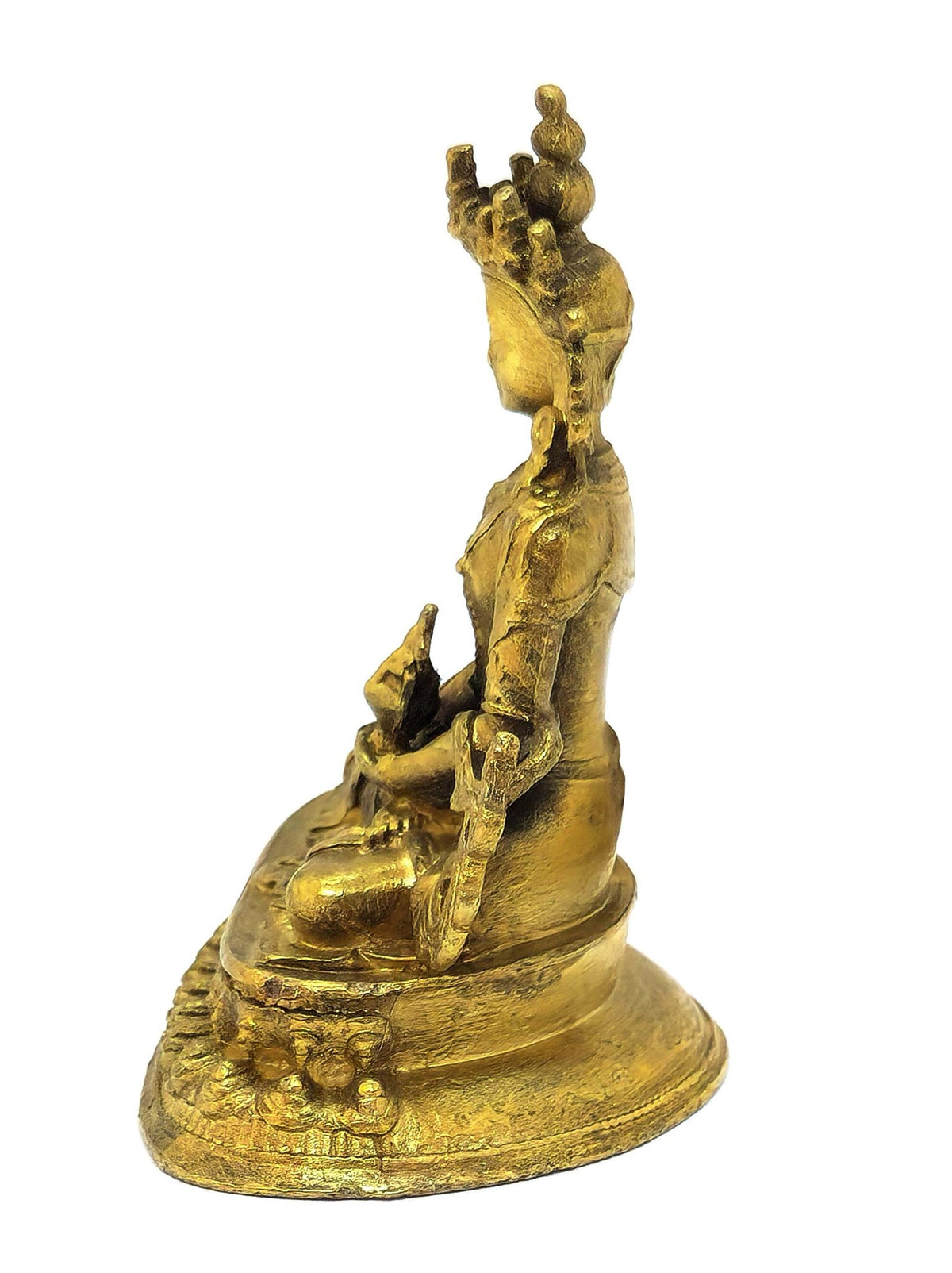 Statua tibetana di Tsepakme in rame, Buddha del Lunga Vita, 6 cm