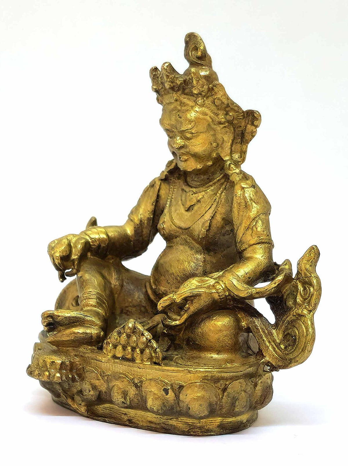 Small Tibetan Copper Zambala Statue, Symbol of Prosperity, Protection and Spiritual Abundance, 5.5cm