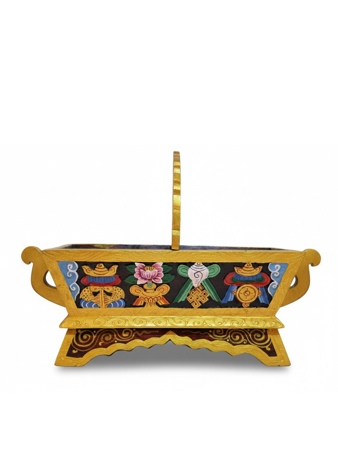 Tibetan Chemar Bo, Handcrafted from Wood